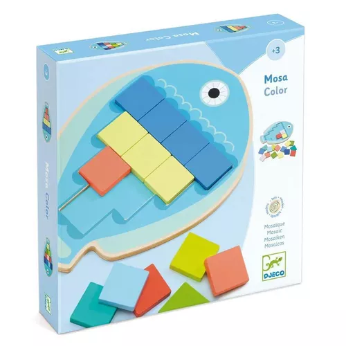 cumpără Joc de logică Djeco DJ01665 Joc educativ din lemn Mosa Color Pestisor în Chișinău 