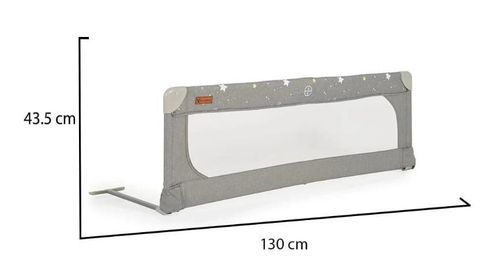 cumpără Protecție laterală pentru pătuț Moni Linen Grey, 130cm (bara protecția pentru pat) în Chișinău 