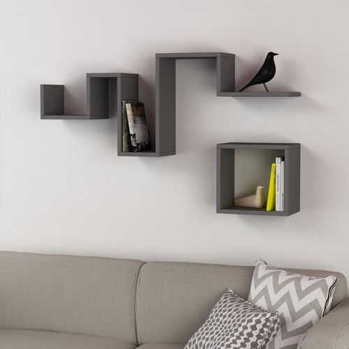 купить Полка декоративная Trendy Urmariti-Antracit 116x45x20cm (GTR005367) в Кишинёве 