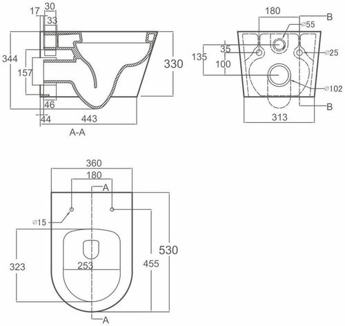 cumpără Vas WC Nomi Ottimo Rimless 117172 în Chișinău 
