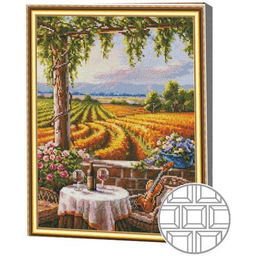 cumpără Tablou pe numere Art Gallery QB203063 Mozaic cu diamante patrate 40x50cm Terasa din Toscana în Chișinău 