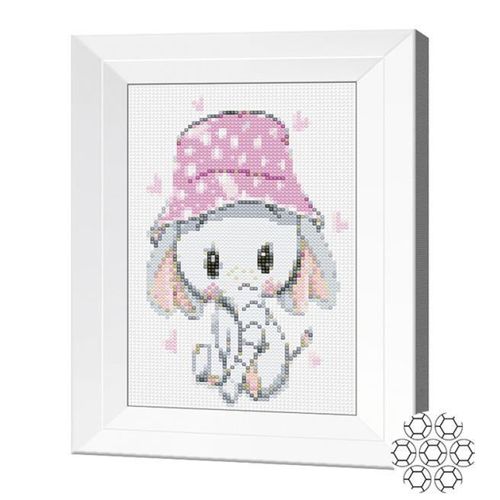 cumpără Tablou pe numere Art Gallery JS24850 Mozaic cu diamante 20x30cm Elefant in panama în Chișinău 