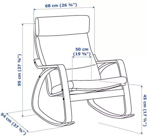купить Кресло Ikea Poang (Maro/Glose Ecru) balansoar в Кишинёве 
