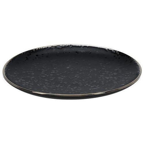 cumpără Farfurie Promstore 45817 Тарелка десертная 20cm Metallic Rim Black, керамика în Chișinău 