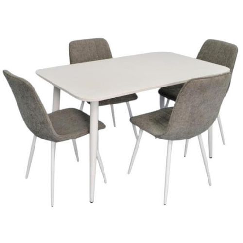 купить Комплект стол и стулья Evelin di Costacurta стол DT-405-4Wh + 4 стула YTC-078Wh UF885-14 (Grey) в Кишинёве 