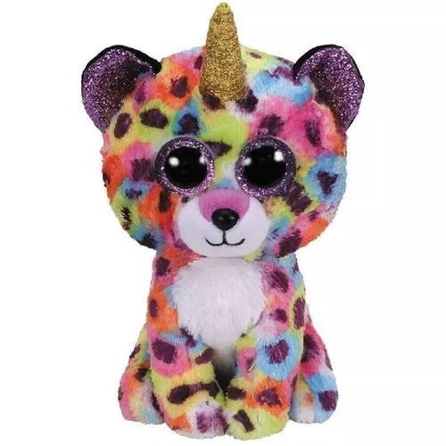 купить Мягкая игрушка TY TY36453 GISELLE rainbow leopard with horn 24 cm в Кишинёве 