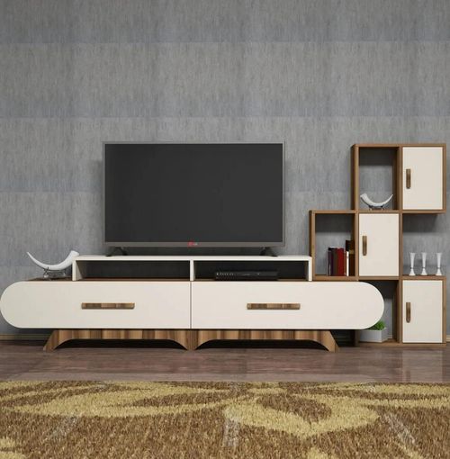 cumpără Comodă TV Trendy Flora S, Nuc, Crem 205x50x36cm în Chișinău 