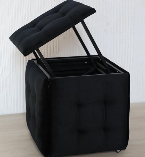 cumpără Puf Nex Home Cub Transformer 5 scaune in 1 N43, Negru în Chișinău 