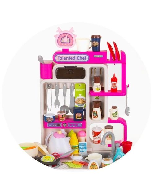 купить Игрушечная кухня и посуда Chipolino DIPK002418LK with light and sound, Faucet press to dispense water 93 в Кишинёве 