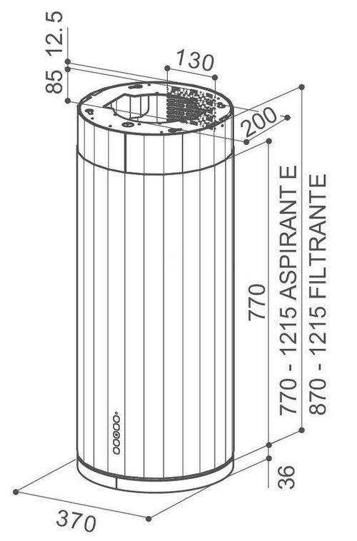 купить Вытяжка Faber CORINTHIA ISOLA EV8P WH MATT/TS A37 (110.0456.219) в Кишинёве 
