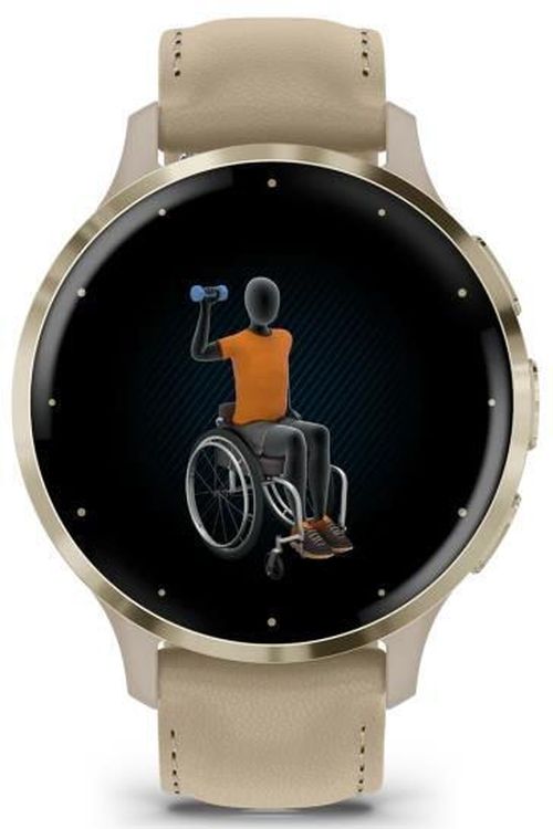 купить Смарт часы Garmin Venu 3S French Gray/Soft Gold Leather (010-02785-55) в Кишинёве 