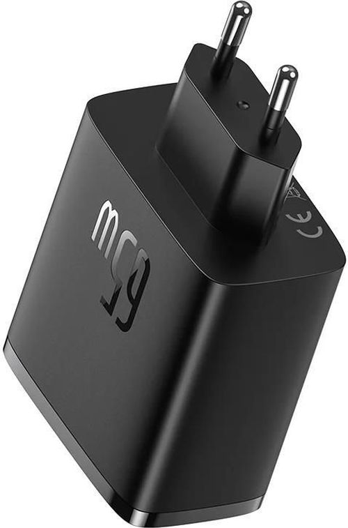 cumpără Încărcător cu fir Baseus P10152301113-00 GaN 2*Type-C+1*USB-A 65W, Cube Pro Series, Cluster Black în Chișinău 