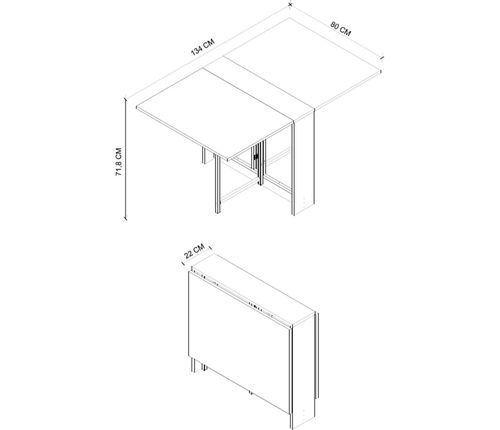 cumpără Masă Bofigo Обеденный стол 134x80x71.8cm, White (34-21-01) în Chișinău 