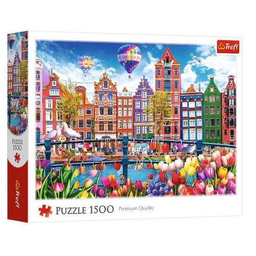 cumpără Puzzle Trefl 26221 Puzzle 1500 Amsterdamul colorat în Chișinău 