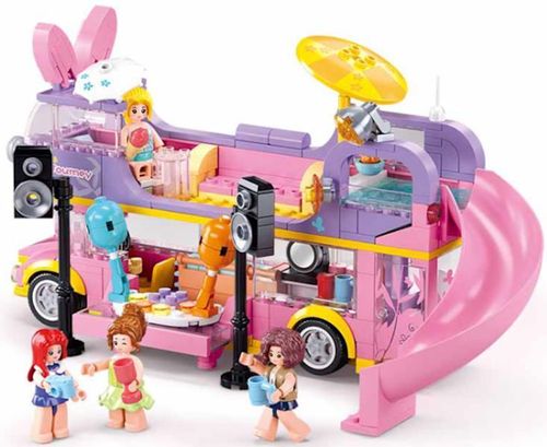 купить Конструктор Sluban B1165 Casă muzicală pe roți (412 elem.) в Кишинёве 