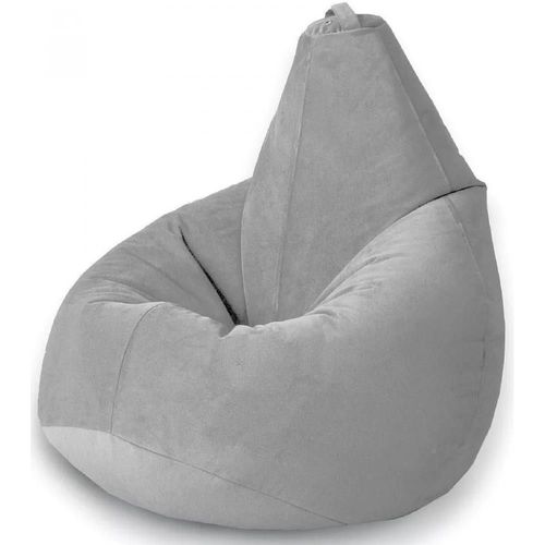 купить Кресло-мешок BeanBag BM5838, Кресло Груша из велюра Standart, с двойным чехлом, L, Серый в Кишинёве 