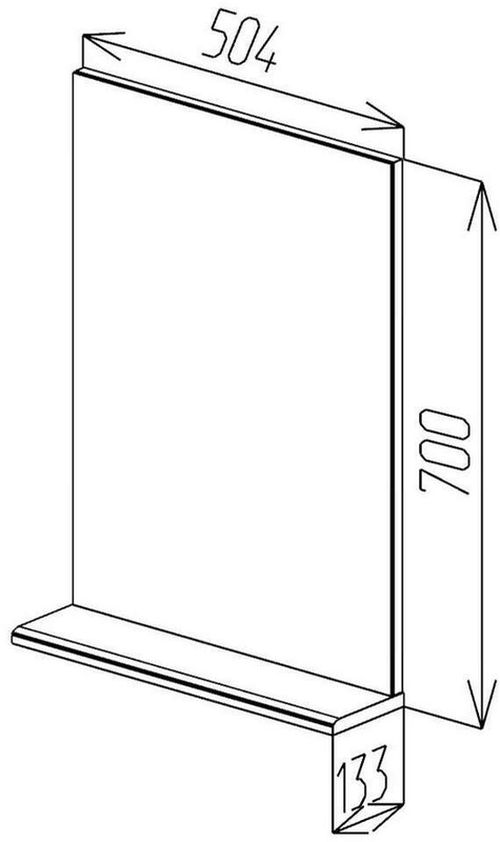 купить Зеркало для ванной Bayro Vega 500x700 белый мат в Кишинёве 