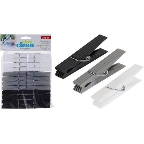 купить Аксессуар для дома Promstore 18327 Набор прищепок пластик Ultra Clean 24шт, 3 цвета в Кишинёве 