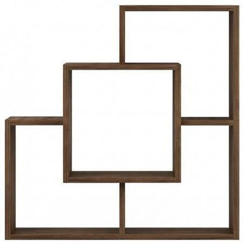 купить Полка декоративная Fabrik Home Tetris 10 (800x800x220) Орех темный в Кишинёве 