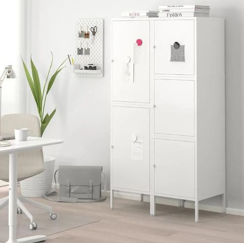 cumpără Dulap de birou Ikea Hallan cu 5 usi 90x47x167 (Alb) în Chișinău 