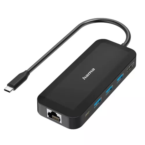 cumpără Adaptor de rețea USB Hama 300080 USB-C Hub 6Ports 3USB-A USB-C HDMI™ LAN/Ethernet în Chișinău 