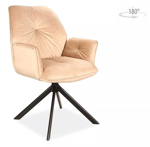 купить Стул Signal Boogie II velvet bej bluvel 28/ met. czar в Кишинёве 