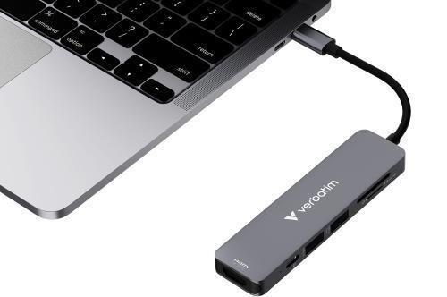 cumpără Adaptor IT Verbatim VER_32156 USB-C Essentials Multiport Hub, 6 ports în Chișinău 
