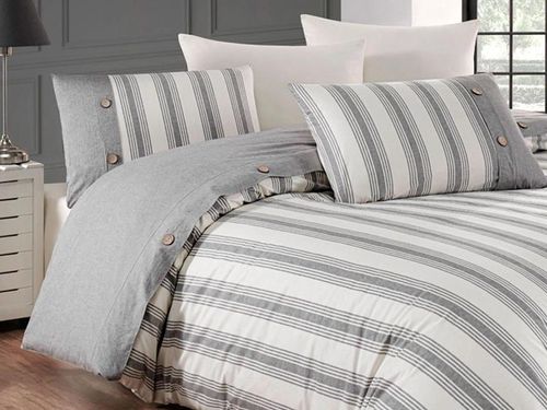 cumpără Textile de casă Promstore 53378.5 Lenjerie de pat Euro 2 NH Beyza Gri, in în Chișinău 