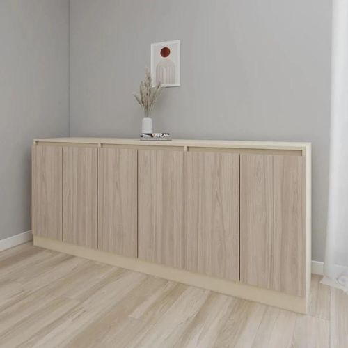cumpără Comodă Smartex (16495) Т8 200cm Ivory+Stejar Deschis în Chișinău 