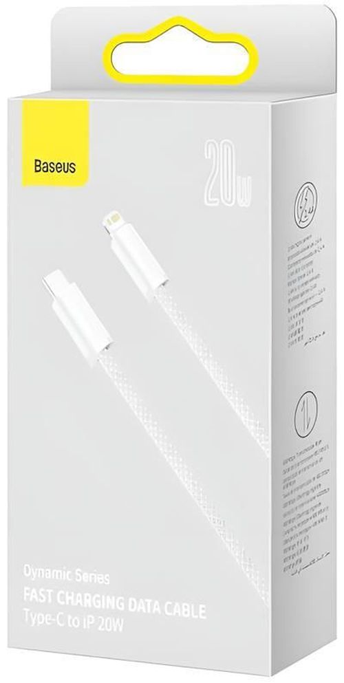 купить Кабель для моб. устройства Baseus CALD000002 Type-C to Lightning 20W 1m, Dynamic Series, White в Кишинёве 