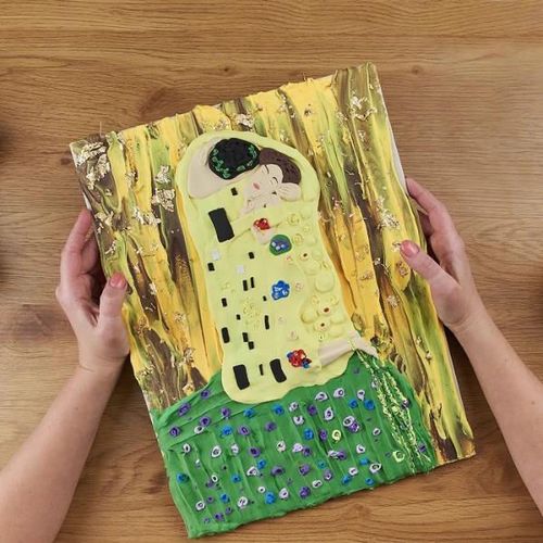 cumpără Set de creație Okto 10006 Tablou 3D cu plastilină ușoară 30x40сm, Sărutul în Chișinău 