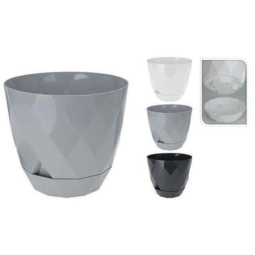 cumpără Ghiveci pentru flori ProGarden 50674 Вазон для цветов с подставкой Грани D17.5cm, H15.3cm în Chișinău 