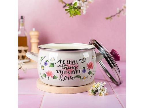 cumpără Cratiță Metalac 55003 Cratita emailata Small things D14cm, 1.55L, capac din sticla în Chișinău 