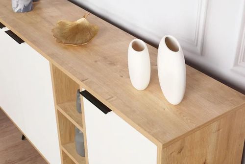 cumpără Casetieră Trendy Clara, Stejar, Alb 142x83x35cm în Chișinău 