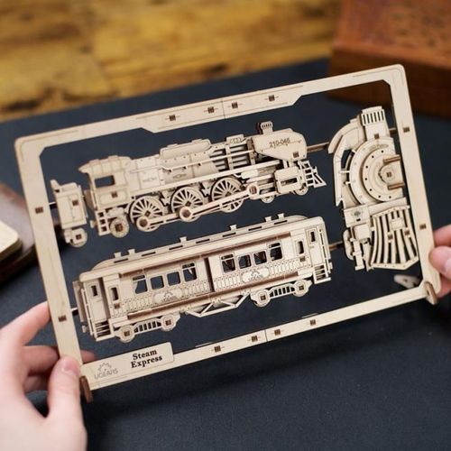 cumpără Set de construcție Ugears 57176 Trenul în ramă în Chișinău 