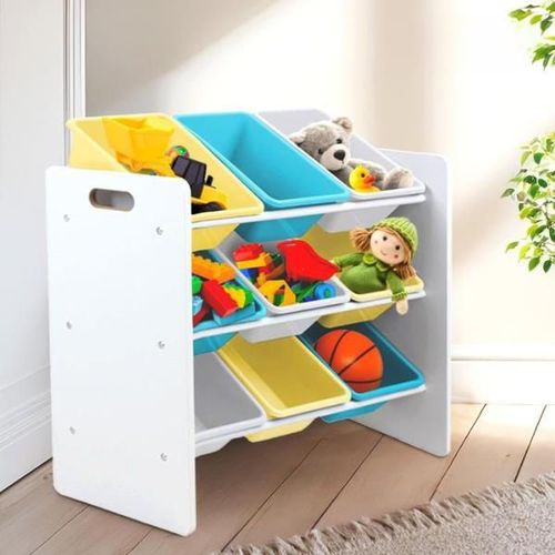 cumpără Cutie depozitare U-Grow UGRD115-BLYE Raft depozitare jucarii, coșuri albastre/galbene în Chișinău 