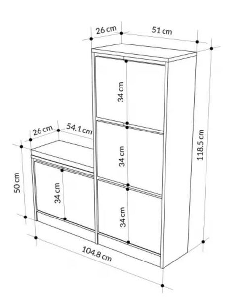 cumpără Raft pentru încălțăminte Trendy Oslo, Stejar în Chișinău 