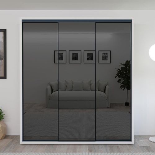 купить Шкаф Bayro Parma Graphite 2000x2250x600 белый, купе в Кишинёве 