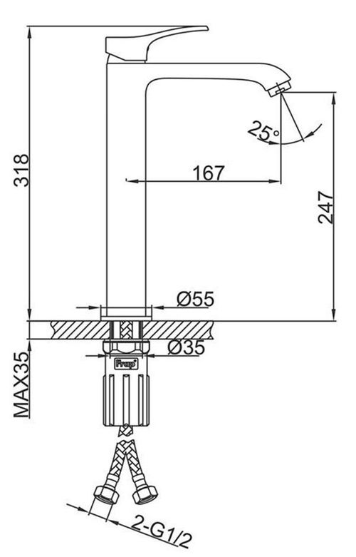 cumpără Baterie lavoar Frap F 1075-26 (lavoar innalt) Alama, NEGRU în Chișinău 
