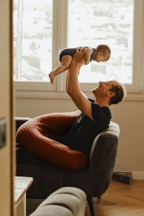 cumpără Pernă pentru gravide și mame care alăptează Beaba B0508176 Big Flopsy 170 cm Fleur de Coton Terracotta în Chișinău 