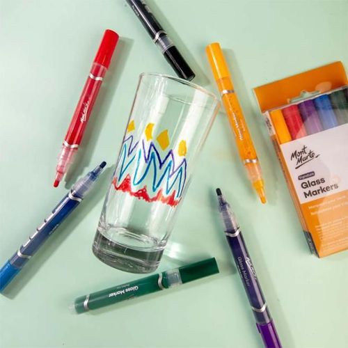 cumpără Set de creație Mont Marte MMPM0056 Set markere pentru sticla Signature, 6 culori în Chișinău 