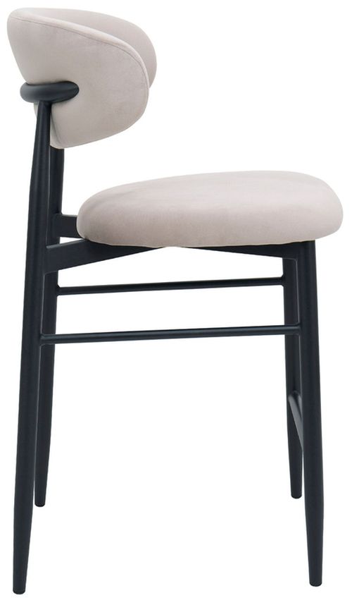 cumpără Scaun de bar Deco Bar Meridian Catifea Beige (HLR7)+Black Legs în Chișinău 