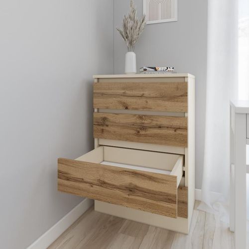 купить Комод Smartex (16040) Т1 70cm Ivory+Stejar Inchis в Кишинёве 