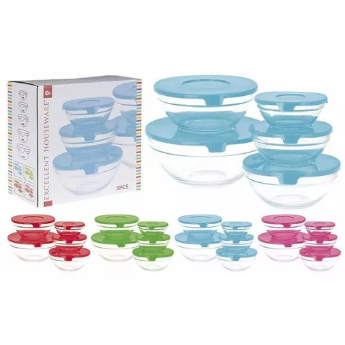 купить Контейнер для хранения пищи Excellent Houseware 18434 Набор емкостей стеклянных 5шт в Кишинёве 