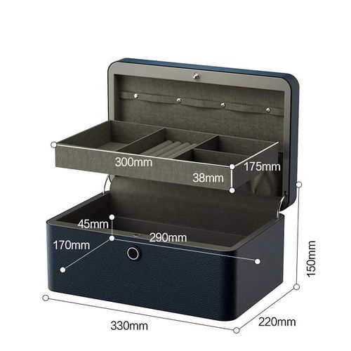 cumpără Safeu de mobilier Deli DLAE205-BL, 150х330х220мм, синий (для ювелирных изделий) în Chișinău 