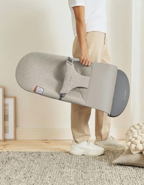 cumpără Leagăn pentru bebeluși BabyBjorn 006080A Bliss 3D jersey, Sand Grey în Chișinău 