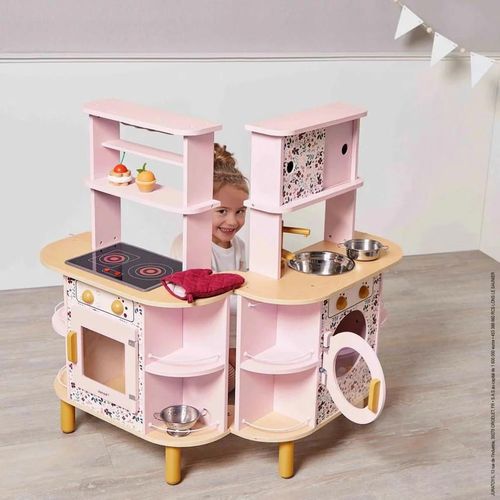 cumpără Bucătărie și veselă de jucărie Janod J06616 Bucatarie din lemn Double-Sided Playset în Chișinău 
