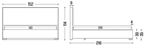 купить Кровать my-STYLE my-Sia 140x200 (P15D14M01) в Кишинёве 