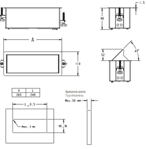 купить Розетка электрическая ASA Plastici 060.34F.00016 Versanet 2.0 3 sockets F Brushed steel в Кишинёве 