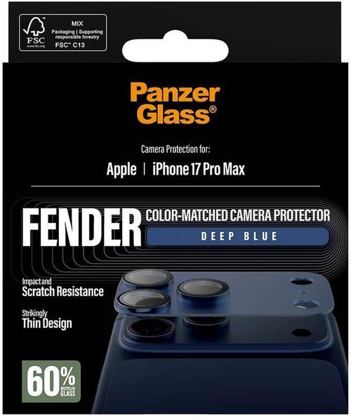 купить Стекло защитное для смартфона PanzerGlass Fender Camera Protector Deep Blue iPhone 17 Pro Max (PG_PG94000) в Кишинёве 